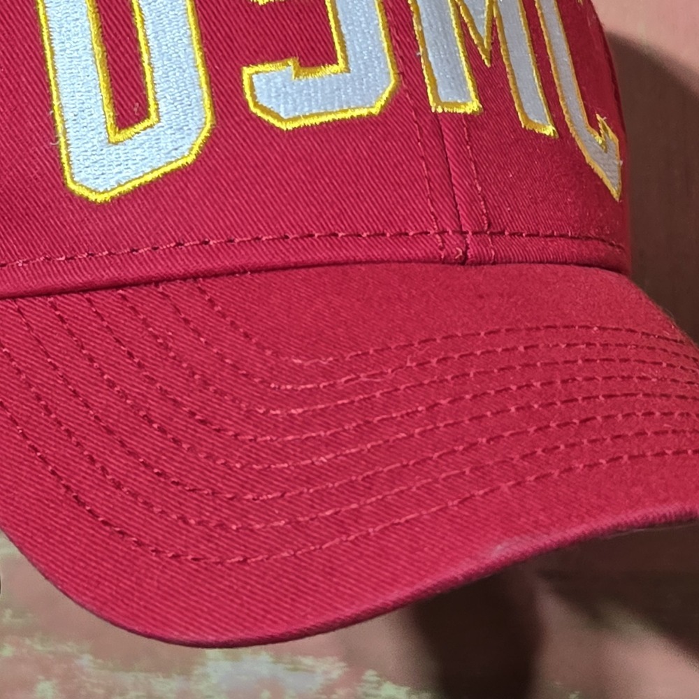 USMC UNITED STATES MARINE CORPS Blue BULLDOG MASCOT HAT Military Baseball - Picture 13 of 14
